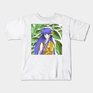 athena in totonac myth cloth goddess in saint seiya ecopop wallpaper floral art Kids T-Shirt